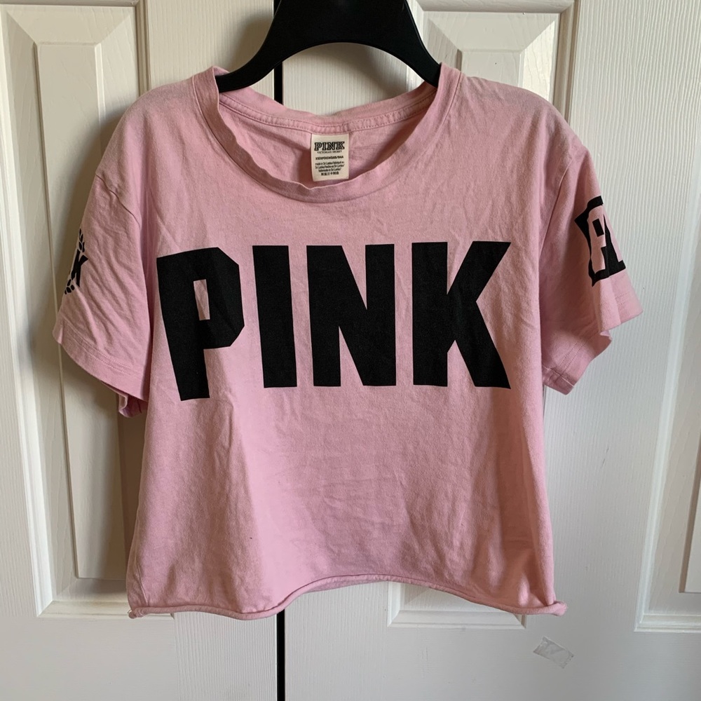 PINK light pink crop top, size xsmall